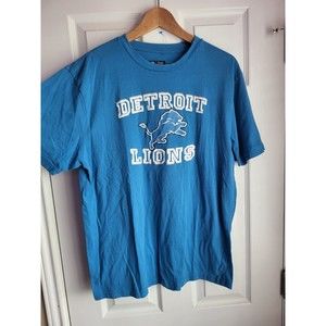 NFL Detroit Lions Large Football Blue Shirt Men's Team Apparel
